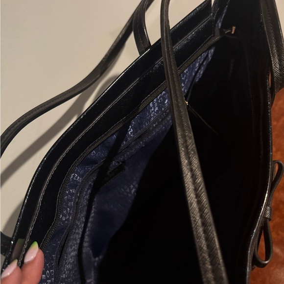 Kate Spade Blue Sparkle Totes with Elegant Glossy and Matte Textures - Picture 3 of 3